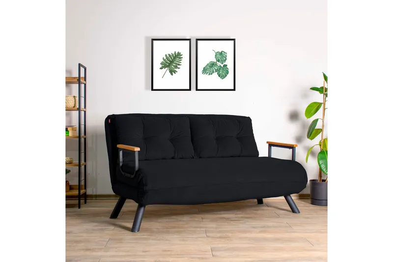 Alfredton Sovesofa 2-seter 175x133 cm, Svart