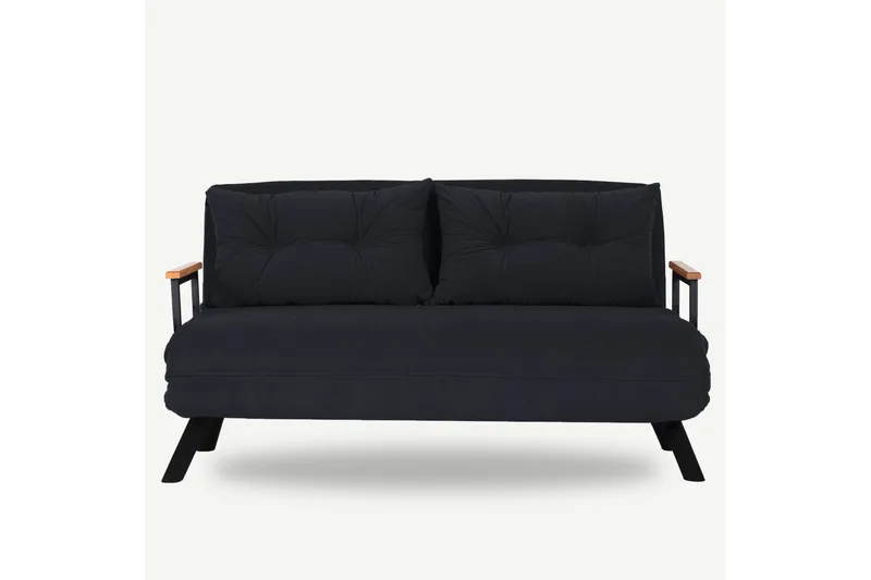 Alfredton Sovesofa 2-seter 175x133 cm - Svart - Møbler - Sofaer - Sovesofaer - 2 seters sovesofa