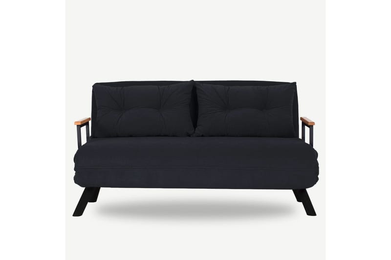 Alfredton Sovesofa 2-seter 175x133 cm - Svart - Møbler - Sofaer - Sovesofaer - 2 seters sovesofa