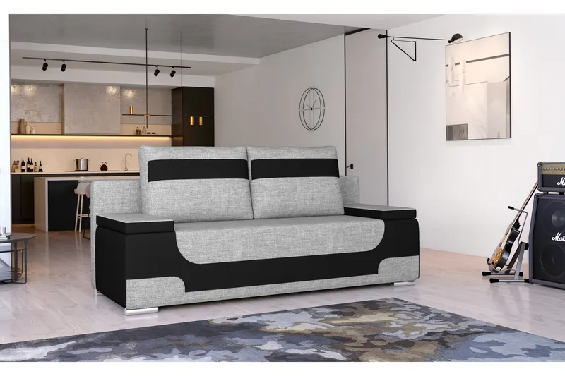 Amiranda 2-seter Sovesofa, Grå/Svart