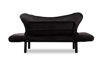 Annabelle 2-seter Sammenleggbar Sovesofa 66x182 cm i Fløyel - Svart - Møbler - Sofaer - Sovesofaer - 2 seters sovesofa