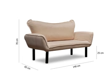 Annabelle Sovesofa 2-seter - Beige - Møbler - Sofaer - Sovesofaer - 2 seters sovesofa