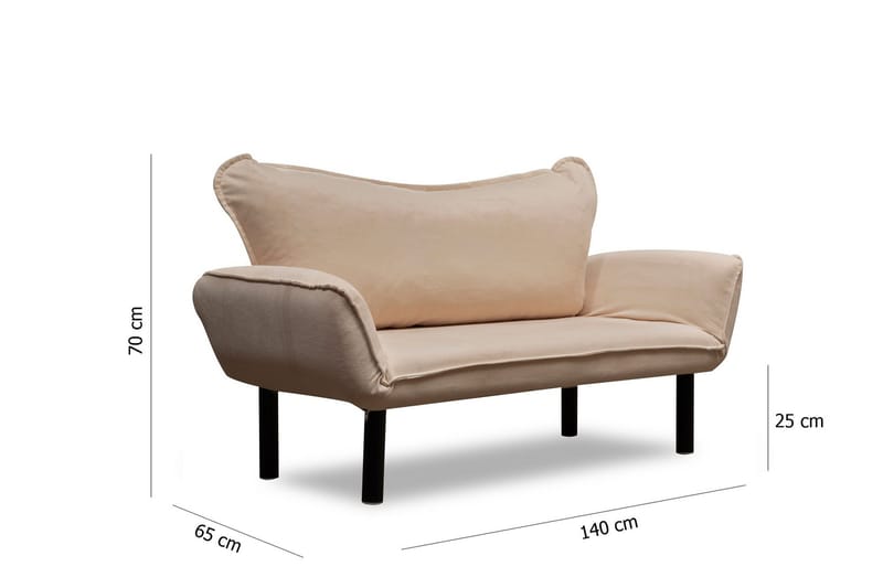 Annabelle Sovesofa 2-seter - Beige - Møbler - Sofaer - Sovesofaer - 2 seters sovesofa