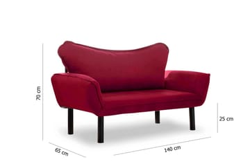 Annabelle Sovesofa 2-seter - Burgunder - Møbler - Sofaer - Sovesofaer - 2 seters sovesofa