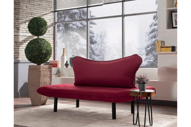 Annabelle Sovesofa 2-seter - Burgunder - Møbler - Sofaer - Sovesofaer - 2 seters sovesofa