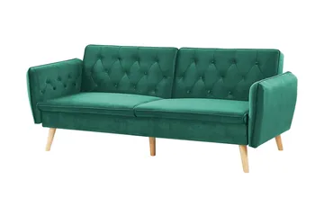 Bardu 2-seters Sovesofa - Fløyel/Mørkegrønn - Møbler - Sofaer - Sovesofaer - 2 seters sovesofa