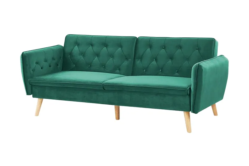Bardu 2-seters Sovesofa - Fløyel/Mørkegrønn - Møbler - Sofaer - Sovesofaer - 2 seters sovesofa