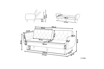 Bardu 2-seters Sovesofa - Fløyel/Mørkegrønn - Møbler - Sofaer - Sovesofaer - 2 seters sovesofa