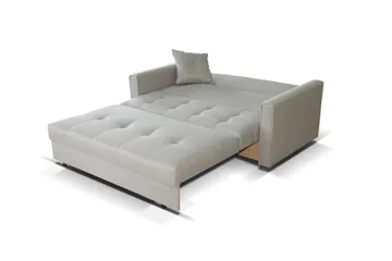 Bensbyn 2-seter Rektangulær Sovesofa 132x196 cm med Oppbevaring i Stoff - Grå - Møbler - Sofaer - Sovesofaer - 2 seters sovesofa