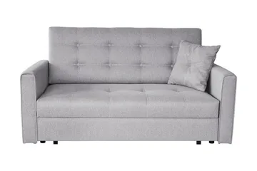 Bensbyn 2-seter Rektangulær Sovesofa 132x196 cm med Oppbevaring i Stoff - Grå - Møbler - Sofaer - Sovesofaer - 2 seters sovesofa