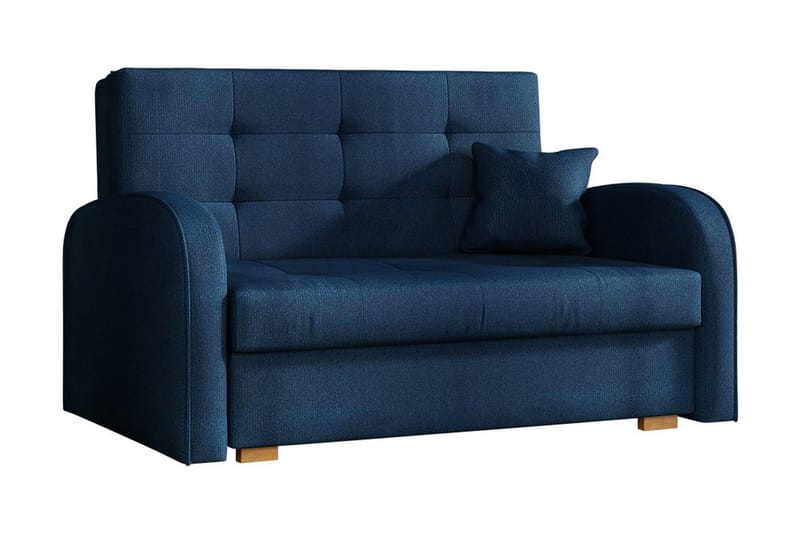 Bensbyn 2-seter Sovesofa 112x196 cm med Oppbevaring i Stoff, Blå