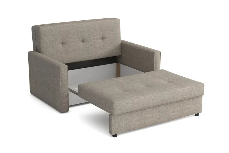 Bensbyn 2-seter Sovesofa 112x196 cm med Oppbevaring i Stoff - Grå - Møbler - Sofaer - Sovesofaer - 2 seters sovesofa