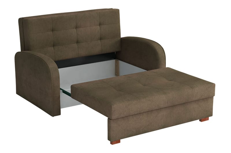 Bensbyn 2-seter Sovesofa 112x196 cm med Oppbevaring i Stoff - Grå - Møbler - Sofaer - Sovesofaer - 2 seters sovesofa