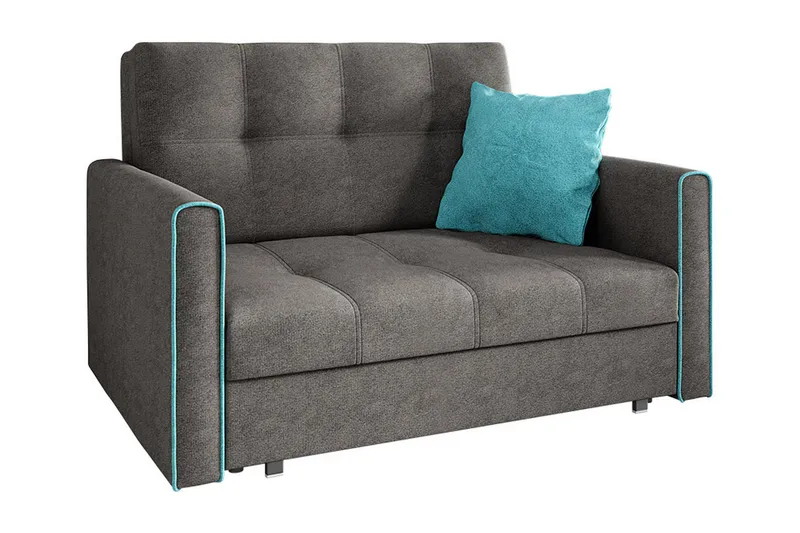 Bensbyn 2-seter Sovesofa 112x196 cm med Oppbevaring i Stoff, Grå