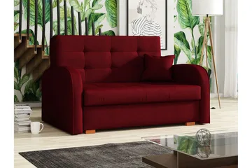 Bensbyn 2-seter Sovesofa 112x196 cm med Oppbevaring i Stoff - Rød - Møbler - Sofaer - Sovesofaer - 2 seters sovesofa