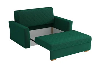 Bensbyn 2-seter Sovesofa 115x196 cm Sovbar Rutemønster i Stoff - Sort - Møbler - Sofaer - Sovesofaer - 2 seters sovesofa