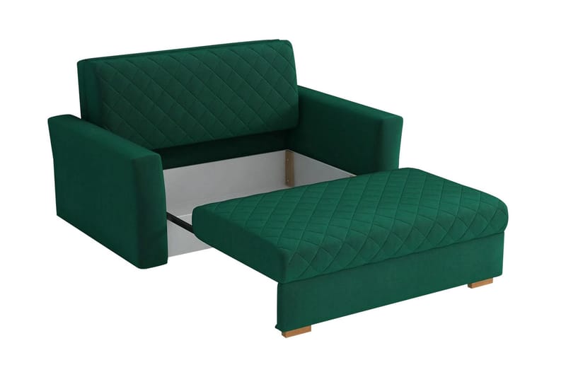 Bensbyn 2-seter Sovesofa 115x196 cm Sovbar Rutemønster i Stoff - Sort - Møbler - Sofaer - Sovesofaer - 2 seters sovesofa