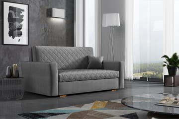Bensbyn 2-seter Sovesofa 132x196 cm Sovbar Diamantsteppet i Stoff - Grå - Møbler - Sofaer - Sovesofaer - 2 seters sovesofa