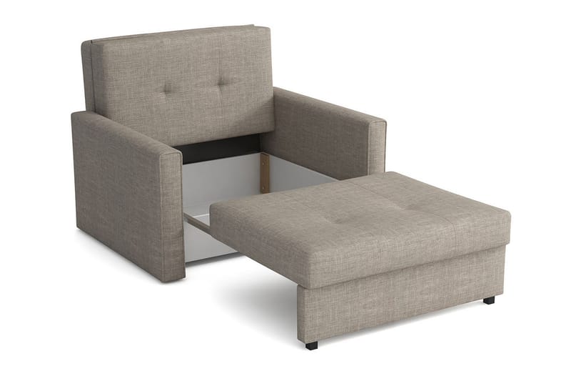 Bensbyn 2-seter Sovesofa 80x196 cm med Oppbevaring i Stoff - Grå - Møbler - Sofaer - Sovesofaer - 2 seters sovesofa