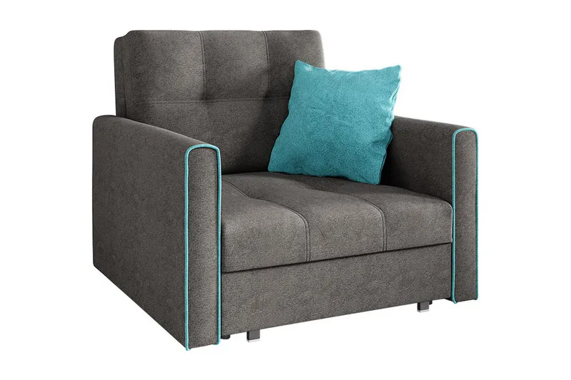 Bensbyn 2-seter Sovesofa 80x196 cm med Oppbevaring i Stoff, Grå