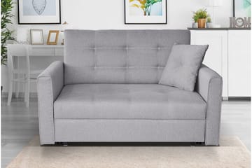 Bensbyn 2-seter Uttrekkbar Sovesofa 112x196 cm med Oppbevaring i Stoff - Grå - Møbler - Sofaer - Sovesofaer - 2 seters sovesofa