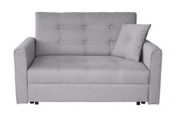 Bensbyn 2-seter Uttrekkbar Sovesofa 112x196 cm med Oppbevaring i Stoff - Grå - Møbler - Sofaer - Sovesofaer - 2 seters sovesofa