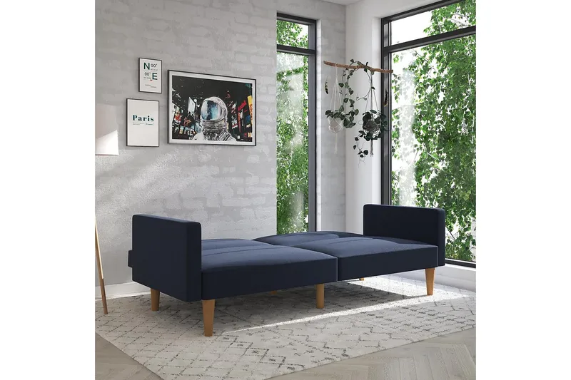 CHannel Tufted 2-seters Sovesofa Marineblå - Dorel Home - Møbler - Sofaer - Sovesofaer - 2 seters sovesofa