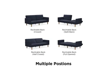 CHannel Tufted 2-seters Sovesofa Marineblå - Dorel Home - Møbler - Sofaer - Sovesofaer - 2 seters sovesofa