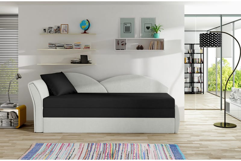 Chasidi 2-seter Sovesofa Venstre, Svart/Hvit