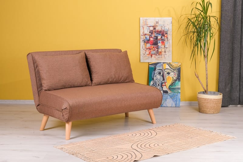 Daigo 2-seter Sovesofa 120x180 cm i Stoff - Brun - Møbler - Sofaer - Sovesofaer - 2 seters sovesofa