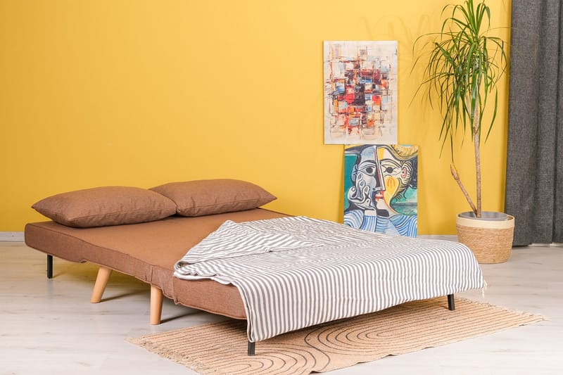 Daigo 2-seter Sovesofa 120x180 cm i Stoff - Brun - Møbler - Sofaer - Sovesofaer - 2 seters sovesofa