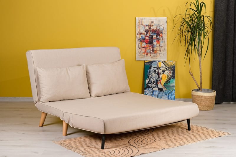 Daigo 2-seters Sovesofa 120x180 cm i Stoff - Beige - Møbler - Sofaer - Sovesofaer - 2 seters sovesofa