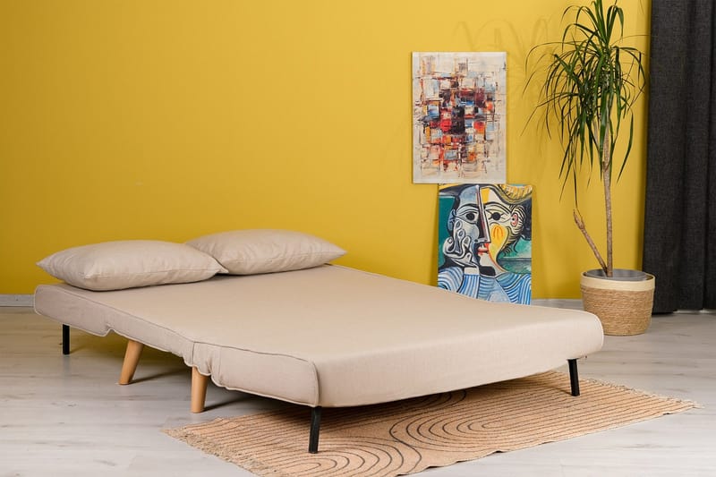 Daigo 2-seters Sovesofa 120x180 cm i Stoff - Beige - Møbler - Sofaer - Sovesofaer - 2 seters sovesofa