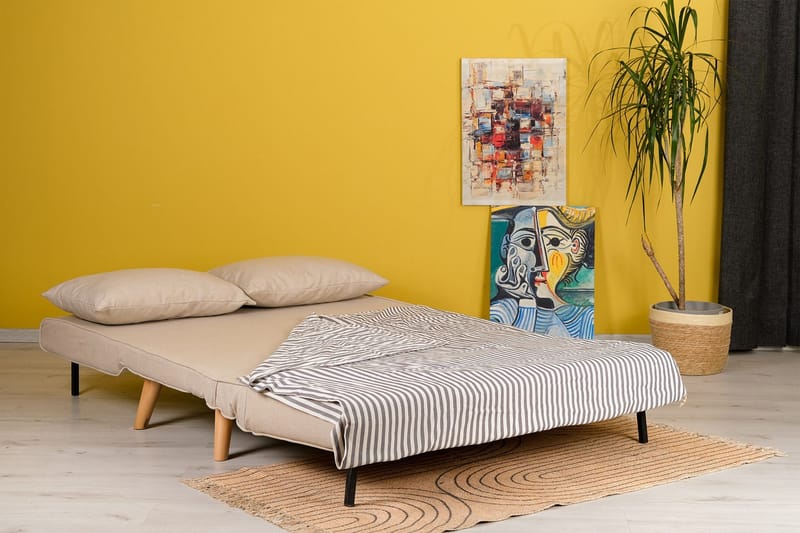 Daigo 2-seters Sovesofa 120x180 cm i Stoff - Beige - Møbler - Sofaer - Sovesofaer - 2 seters sovesofa