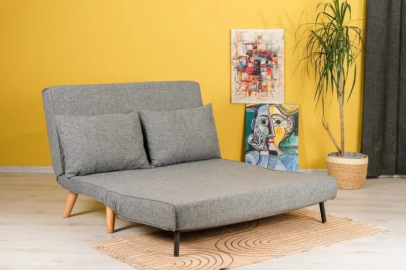 Daigo 2-seters Sovesofa 120x180 cm i Stoff - Grå - Møbler - Sofaer - Sovesofaer - 2 seters sovesofa