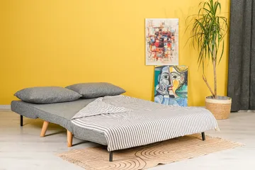 Daigo 2-seters Sovesofa 120x180 cm i Stoff - Grå - Møbler - Sofaer - Sovesofaer - 2 seters sovesofa