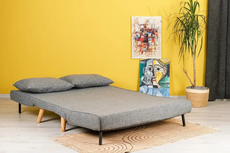 Daigo 2-seters Sovesofa 120x180 cm i Stoff - Grå - Møbler - Sofaer - Sovesofaer - 2 seters sovesofa