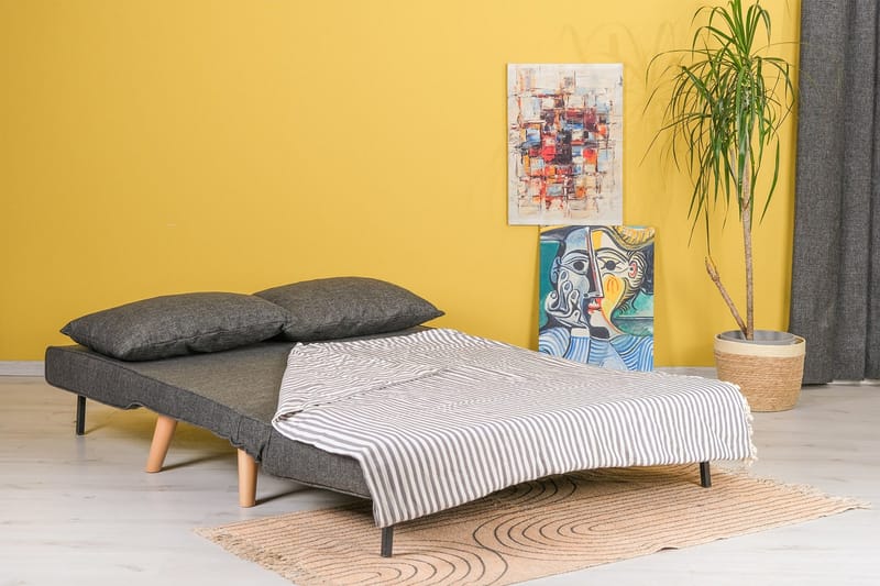 Daigo Liten 2-seter Sammenleggbar Sovesofa 120x180 cm i Stoff - Grå - Møbler - Sofaer - Sovesofaer - 2 seters sovesofa