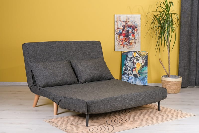Daigo Liten 2-seter Sammenleggbar Sovesofa 120x180 cm i Stoff - Grå - Møbler - Sofaer - Sovesofaer - 2 seters sovesofa