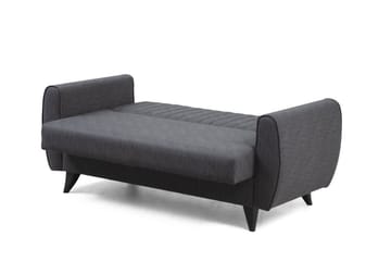 Dalima 2-seter Sovesofa 55x125 cm med Oppbevaring i Lin - Antrasitt - Møbler - Sofaer - Sovesofaer - 2 seters sovesofa
