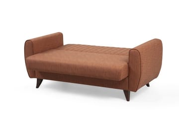 Dalima 2-seter Sovesofa 55x125 cm med Oppbevaring i Stoff - Terrakotta - Møbler - Sofaer - Sovesofaer - 2 seters sovesofa