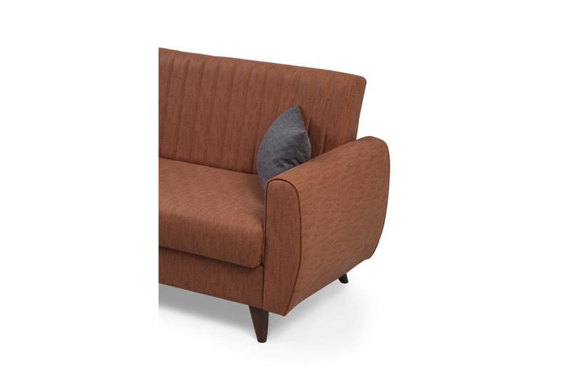 Dalima 2-seter Sovesofa 55x125 cm med Oppbevaring i Stoff - Terrakotta - Møbler - Sofaer - Sovesofaer - 2 seters sovesofa