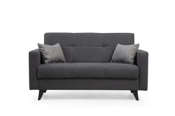 Darcia 2-seter Sovesofa 55x125 cm med Oppbevaring i Stoff - Antrasitt - Møbler - Sofaer - Sovesofaer - 2 seters sovesofa