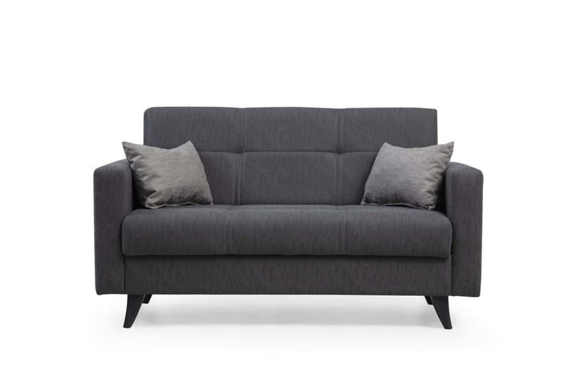 Darcia 2-seter Sovesofa 55x125 cm med Oppbevaring i Stoff, Antrasitt