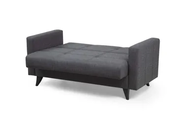 Darcia 2-seter Sovesofa 55x125 cm med Oppbevaring i Stoff - Antrasitt - Møbler - Sofaer - Sovesofaer - 2 seters sovesofa