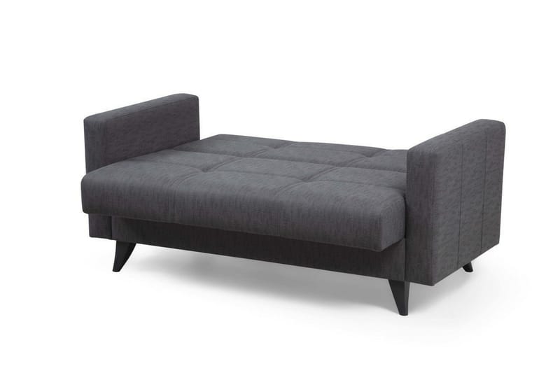 Darcia 2-seter Sovesofa 55x125 cm med Oppbevaring i Stoff - Antrasitt - Møbler - Sofaer - Sovesofaer - 2 seters sovesofa