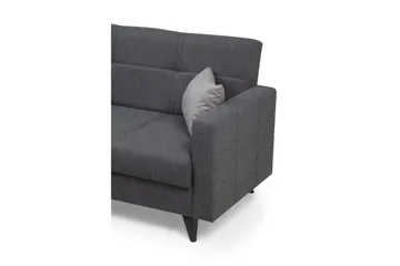Darcia 2-seter Sovesofa 55x125 cm med Oppbevaring i Stoff - Antrasitt - Møbler - Sofaer - Sovesofaer - 2 seters sovesofa