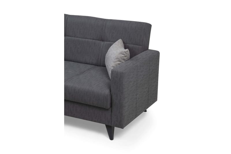Darcia 2-seter Sovesofa 55x125 cm med Oppbevaring i Stoff - Antrasitt - Møbler - Sofaer - Sovesofaer - 2 seters sovesofa
