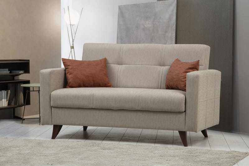 Darcia Sovesofa 2-seter - Beige - Møbler - Sofaer - Sovesofaer - 2 seters sovesofa