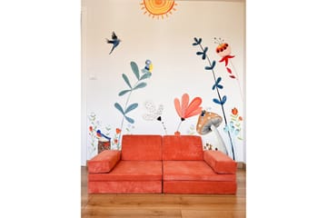 Deliones Sovesofa - Oransje - Møbler - Sofaer - Sovesofaer - 2 seters sovesofa